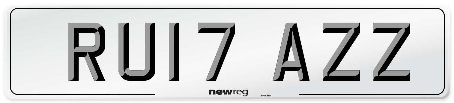RU17 AZZ Number Plate from New Reg